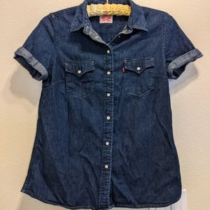 Levi's short sleeve denim button down